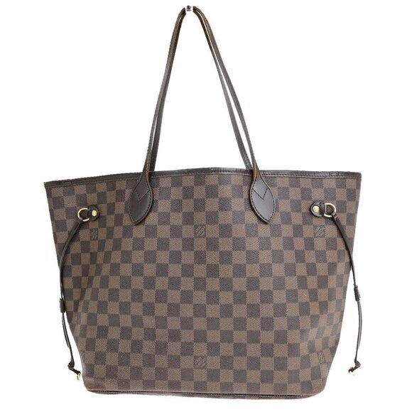 LOUIS VUITTON Neverfull MM Shoulder Bag Damier Ebene Leather BN N51105 73EB748 - Picture 1 of 16